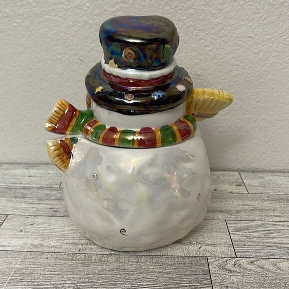 Ceramic Snowman Candy Jar - Picture 3 of 9